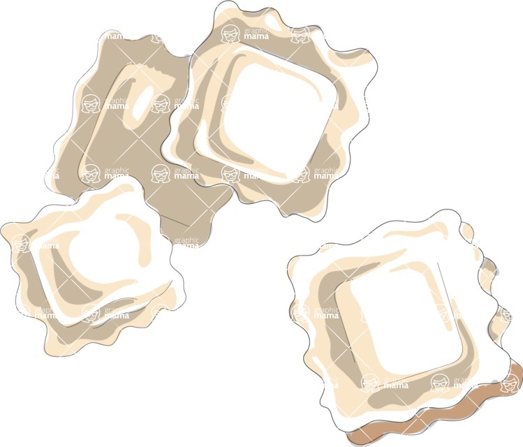 Italy Themed Graphic Collection - Ravioli Vector